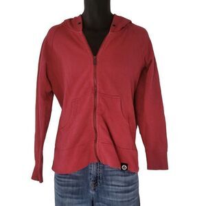 American Giant Classic Full Zip Red Sz M Made In USA‎ Heavyweight Hoodie Women